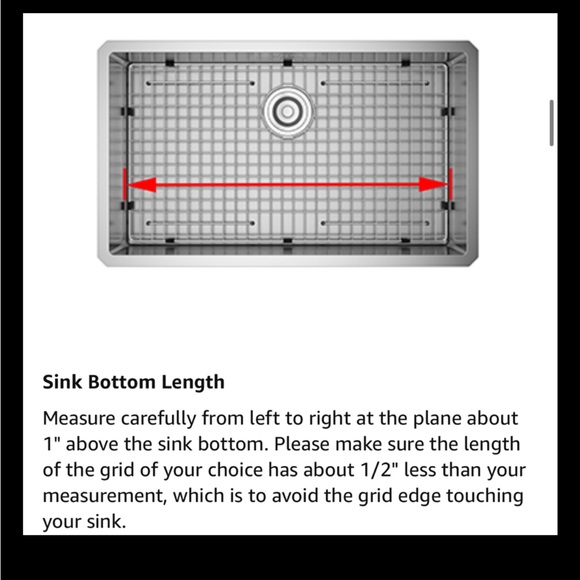 Serene Valley Sink Bottom Grid 27-9/16" x 14-9/16" Rear Drain with Corner Radius - Picture 7 of 10